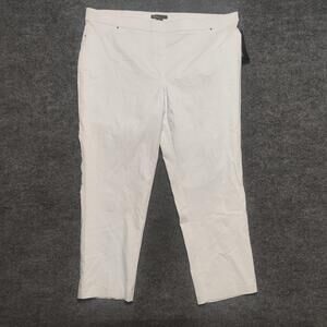 89th & Madison Pants Womens 22 White Twill Pull On Jegging Comfort Waist Stretch